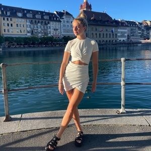 Superdown White Cutout Dress